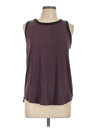 Pre-owned Harlowe & Graham Sleeveless Top Burgundy Halter Neckline Tops