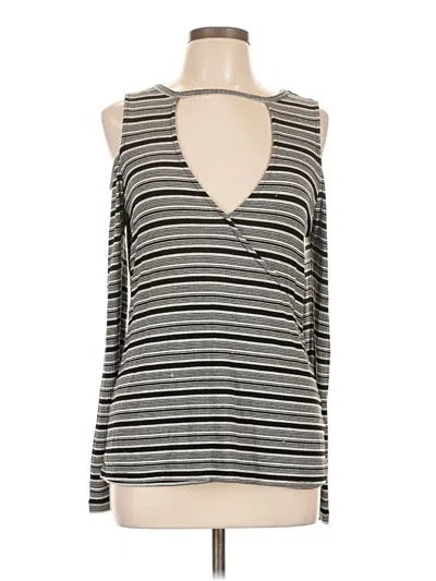 Pre-owned Harlowe & Graham Sleeveless Top Gray Cold Shoulder Neckline Tops