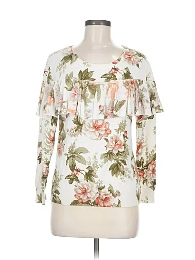 Pre-owned Harlyn 3/4 Sleeve T-shirt In Ivory