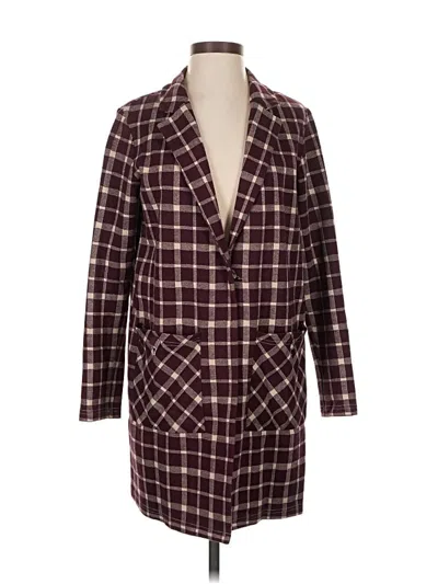 Pre-owned Harlyn Coat In Burgundy