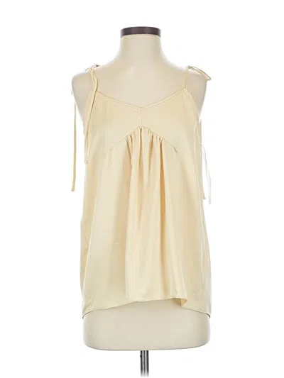 Pre-owned Harlyn Sleeveless Blouse In White
