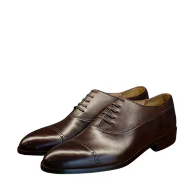 Harmain Leathers Ltd Men's The Maverick Leather Oxford – Dark Brown In Multi