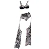 Harmonia Ny Women's Black / Silver Discontrol Mirrored Chaps Set Exclusive Design By Dani Watanabe In Black/silver
