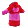 Harmonia Ny Women's Pink / Purple / Blue Heartbreaker Faux Fox Fur Coat By Dani Watanabe In Pink/purple/blue