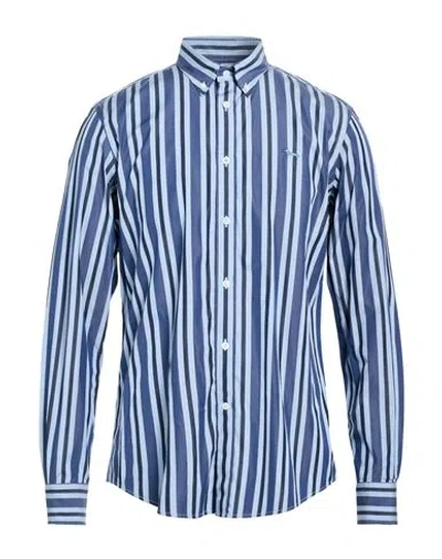 Harmont & Blaine Artificial Intelligence X  Man Shirt Slate Blue Size L Cotton