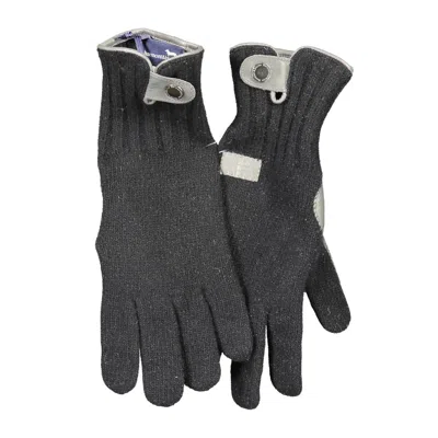Harmont & Blaine Black Wool Glove In Gray