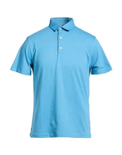 Harmont & Blaine Blaine. Man Polo Shirt Slate Blue Size 3xl Cotton, Elastane