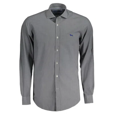 Harmont & Blaine Blue Cotton Men's Shirt In Gray