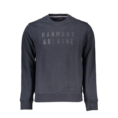 Harmont & Blaine Blue Cotton Men's Sweatshirt In Black