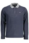 Harmont & Blaine Blue Cotton Men Polo Shirt In Blue