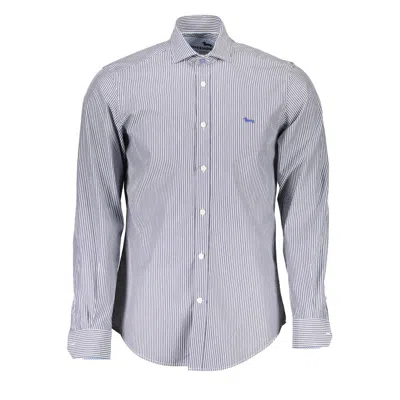 Harmont & Blaine Blue Cotton Shirt In Gray