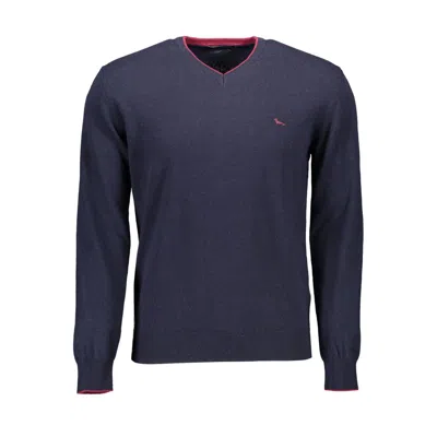 HARMONT & BLAINE BLUE WOOL MEN SWEATER