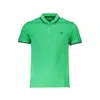 HARMONT & BLAINE CHIC GREEN COTTON POLO WITH CONTRAST DETAILING