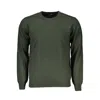 HARMONT & BLAINE CHIC GREEN CREW NECK DESIGNER SWEATER