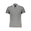 Harmont & Blaine Chic Narrow Fit Short Sleeved Polo In Grey