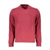 HARMONT & BLAINE CHIC PINK CREW NECK EMBROIDERED SWEATER