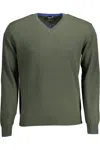 HARMONT & BLAINE CHIC V-NECK SWEATER WITH CONTRASTING MEN'S DETAILS