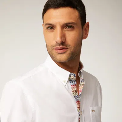 Harmont & Blaine Cotton Button-up Shirt For Men In White