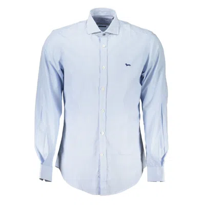 Harmont & Blaine Elegant Striped Regular Fit Shirt In Blue