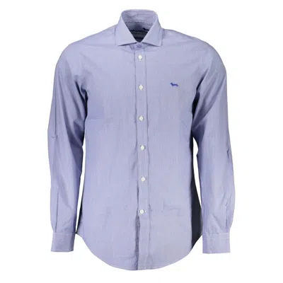 Harmont & Blaine Elegant Long Sleeve French Collar Shirt In Blue