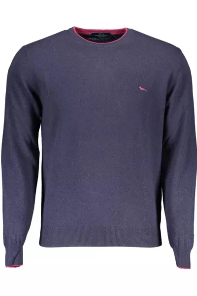 Harmont & Blaine Crew Neck Embroidered Blue Sweater