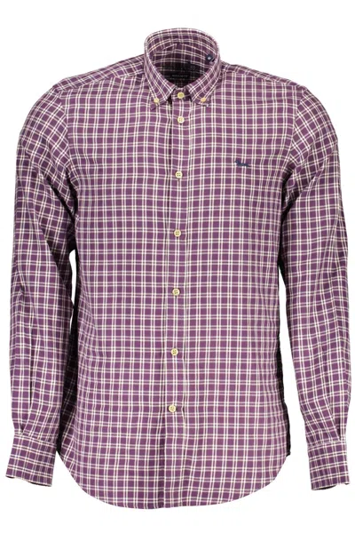 Harmont & Blaine Elegant Cotton Long Sleeve Men's Shirt In Purple