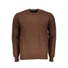 Harmont & Blaine Elegant Crew Neck Embroidered Sweater In Brown