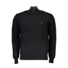 Harmont & Blaine Elegant Half-zip Sweater With Embroidered Detail In Black