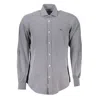 Harmont & Blaine Elegant Blue Long Sleeve Cotton Shirt In Gray