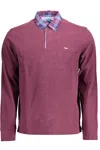 HARMONT & BLAINE ELEGANT LONG-SLEEVED POLO WITH CONTRASTING MEN'S DETAILS