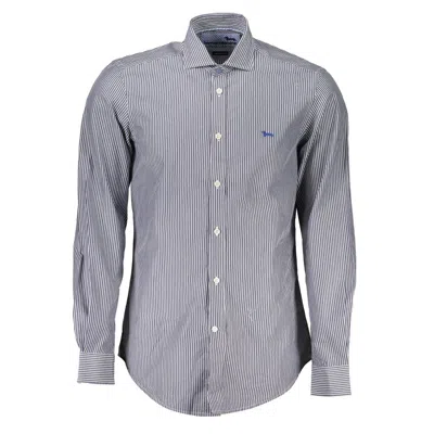 Harmont & Blaine Elegant Narrow Fit Long Sleeve Shirt In Blue