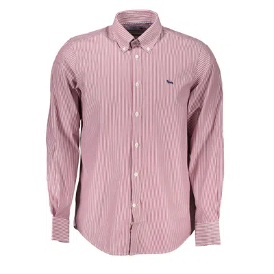 Harmont & Blaine Elegant Striped Long Sleeve Button-down Shirt In Pink