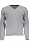 HARMONT & BLAINE ELEGANT V-NECK CONTRAST DETAIL MEN'S SWEATER