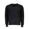 HARMONT & BLAINE ELEGANT V-NECK EMBROIDE MEN'S SWEATER