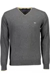 HARMONT & BLAINE ELEGANT V-NECK SWEATER WITH CONTRAST MEN'S DETAILS