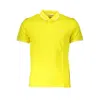 HARMONT & BLAINE ELEGANT YELLOW COTTON POLO WITH CONTRAST DETAILS