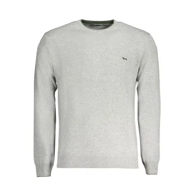 Harmont & Blaine Embroidered-logo Crew-neck Sweater In Gray