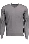 Harmont & Blaine Brown Wool Men Sweater In Gray