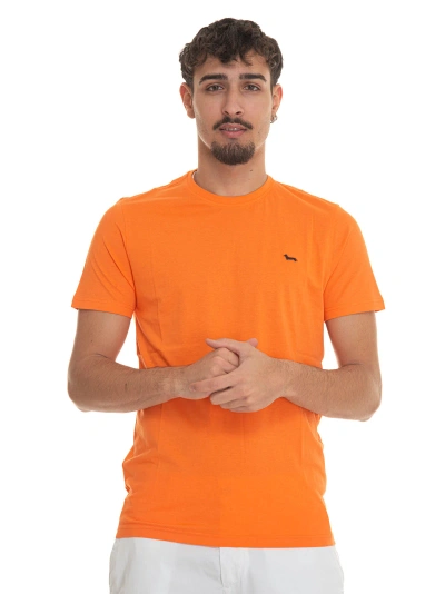 Harmont & Blaine Inl001 Short-sleeved Round-necked T-shirt In Orange