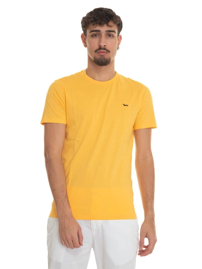 Harmont & Blaine Inl001 Short-sleeved Round-necked T-shirt In Yellow
