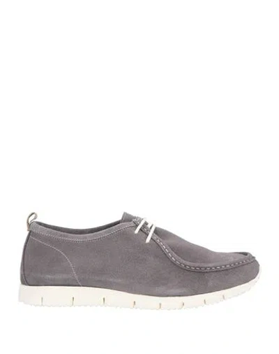 Harmont & Blaine Jeans Man Lace-up Shoes Grey Size 11 Leather