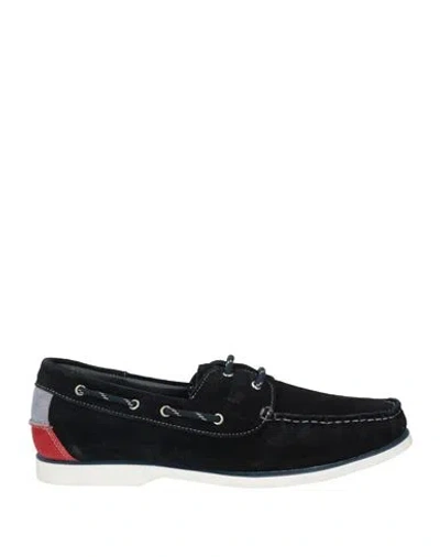 Harmont & Blaine Jeans Man Loafers Black Size 8 Leather