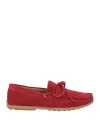 Harmont & Blaine Jeans Man Loafers Red Size 11 Leather In Red