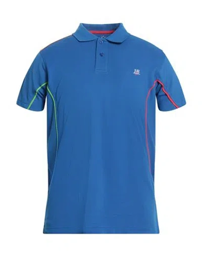 Harmont & Blaine Jeans Man Polo Shirt Blue Size Xxl Cotton