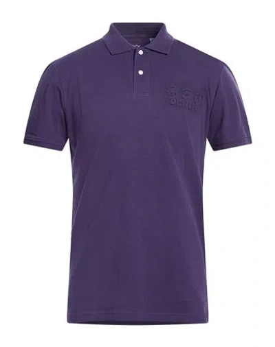 Harmont & Blaine Jeans Man Polo Shirt Dark Purple Size 3xl Cotton
