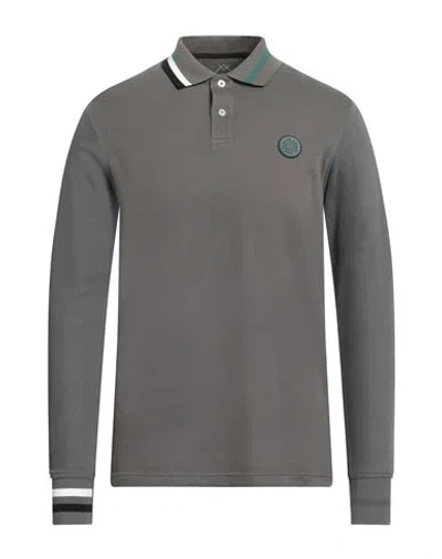 Harmont & Blaine Jeans Man Polo Shirt Grey Size M Cotton In Gray