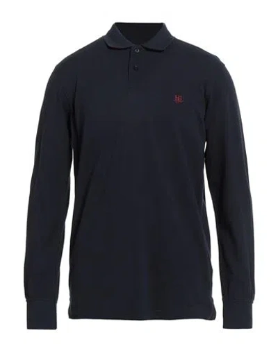 Harmont & Blaine Jeans Man Polo Shirt Midnight Blue Size Xl Cotton, Elastane