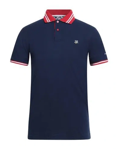 Harmont & Blaine Jeans Man Polo Shirt Navy Size Xxl Cotton