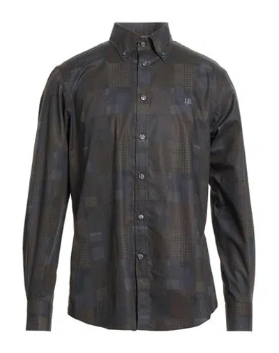 Harmont & Blaine Jeans Man Shirt Midnight Blue Size 3xl Cotton
