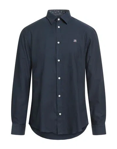 Harmont & Blaine Jeans Man Shirt Midnight Blue Size Xxl Cotton